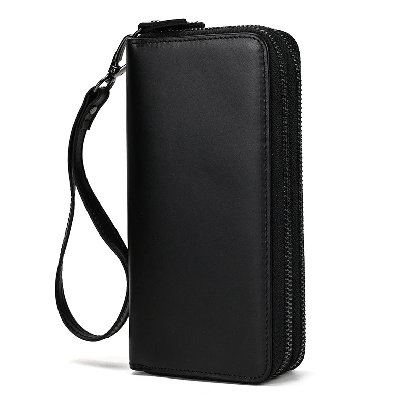 Retro Crazy Horse Leather Purse For Men Clutch Purse - Image 8