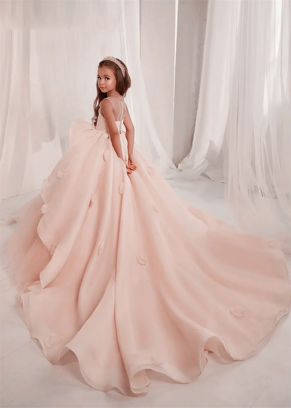 Flower Girl Dress Wedding Dresses Appliques Princess Evening Gowns - Image 4