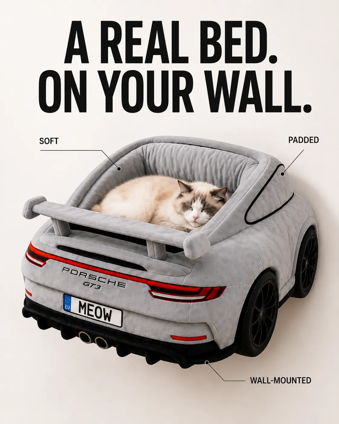 Supercar Wall Cat Bed - Image 12