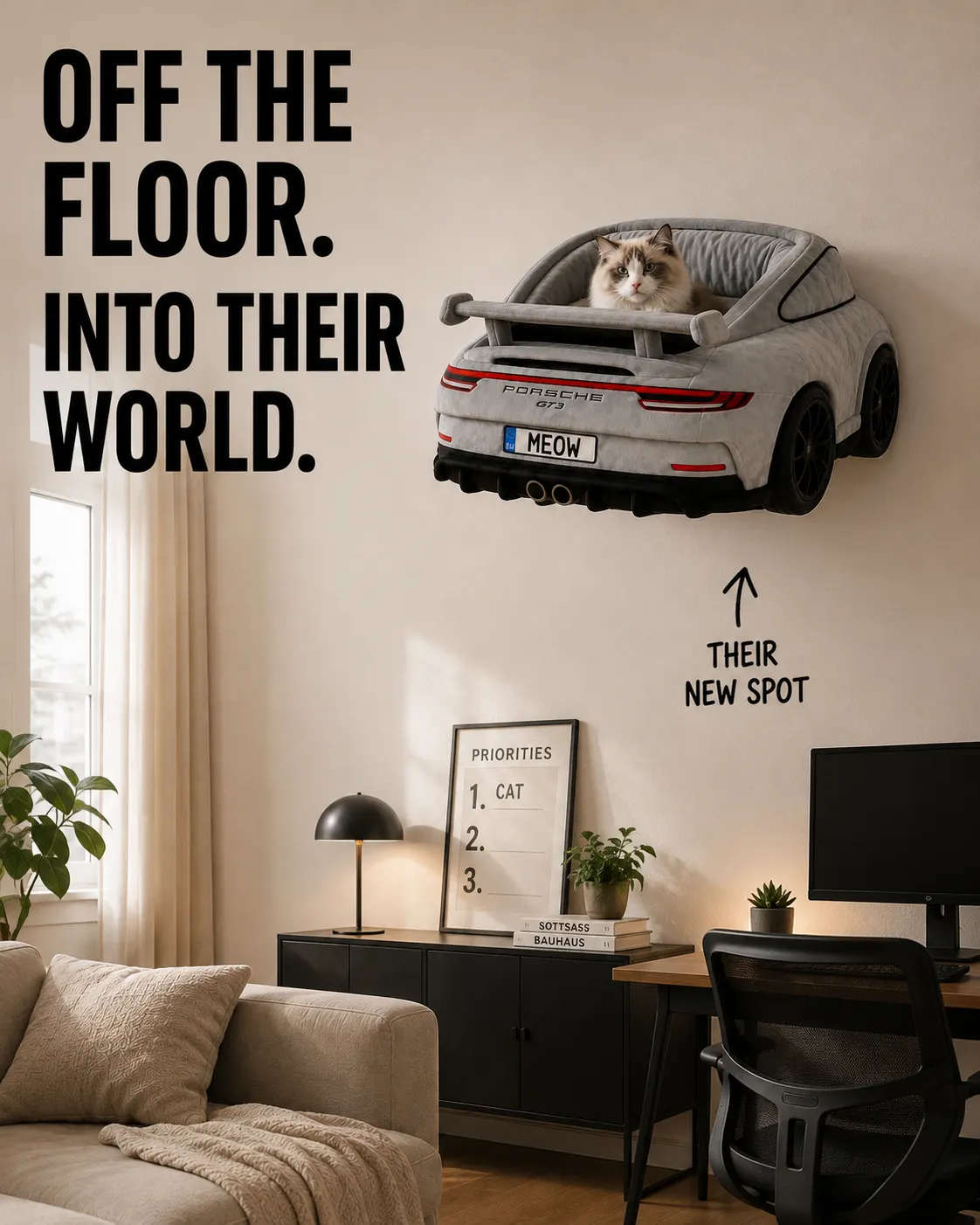 Supercar Wall Cat Bed - Image 9
