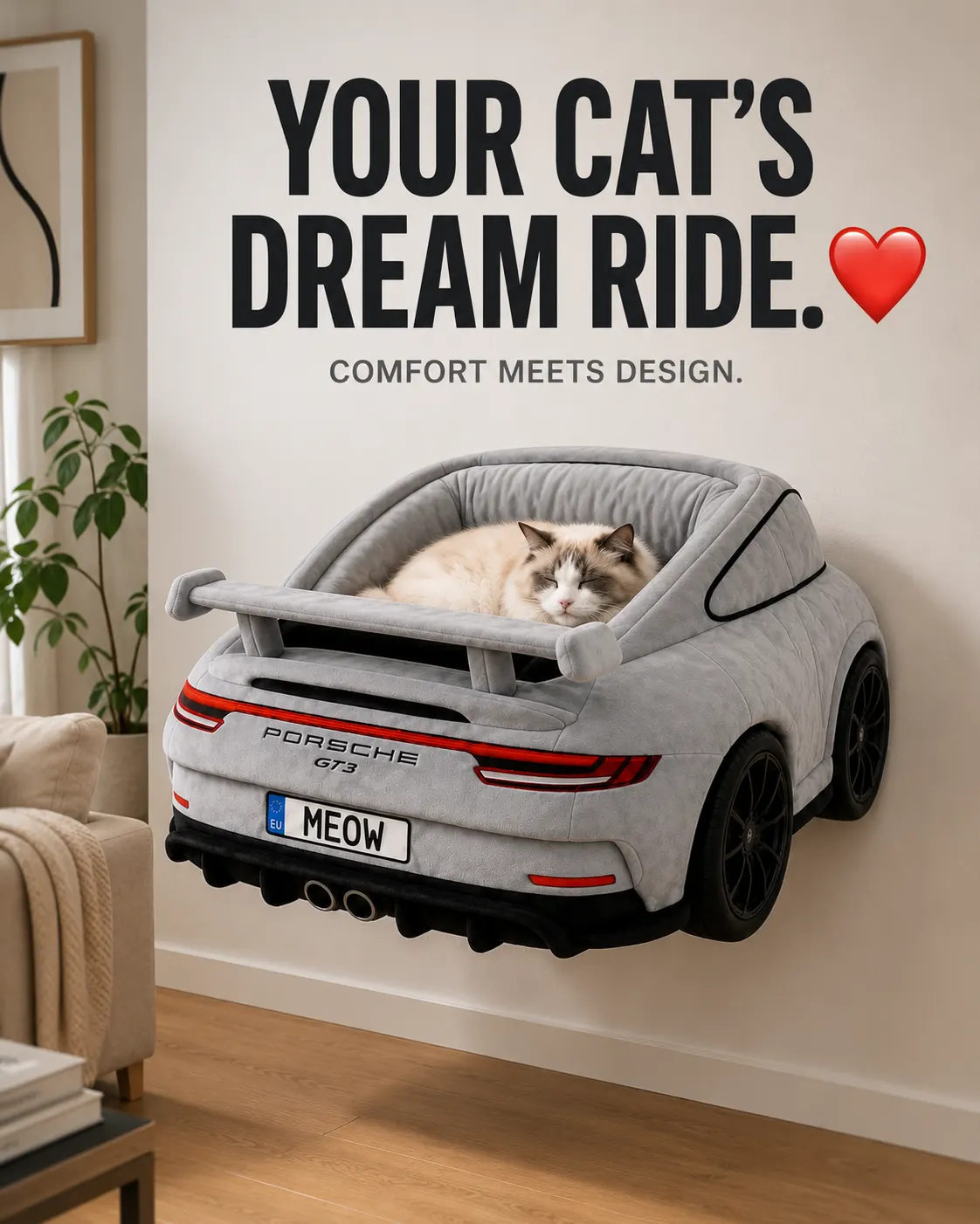 Supercar Wall Cat Bed - Image 8